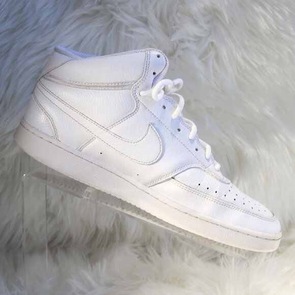 Nike Mens Court Vision CD5466-100 White Basketball Shoes Sneakers Size 10 - Picture 4 of 9